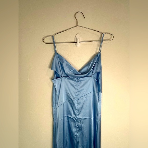 Unbranded Light Blue Satin Slip Dress - Size Small - Picture 9 of 10
